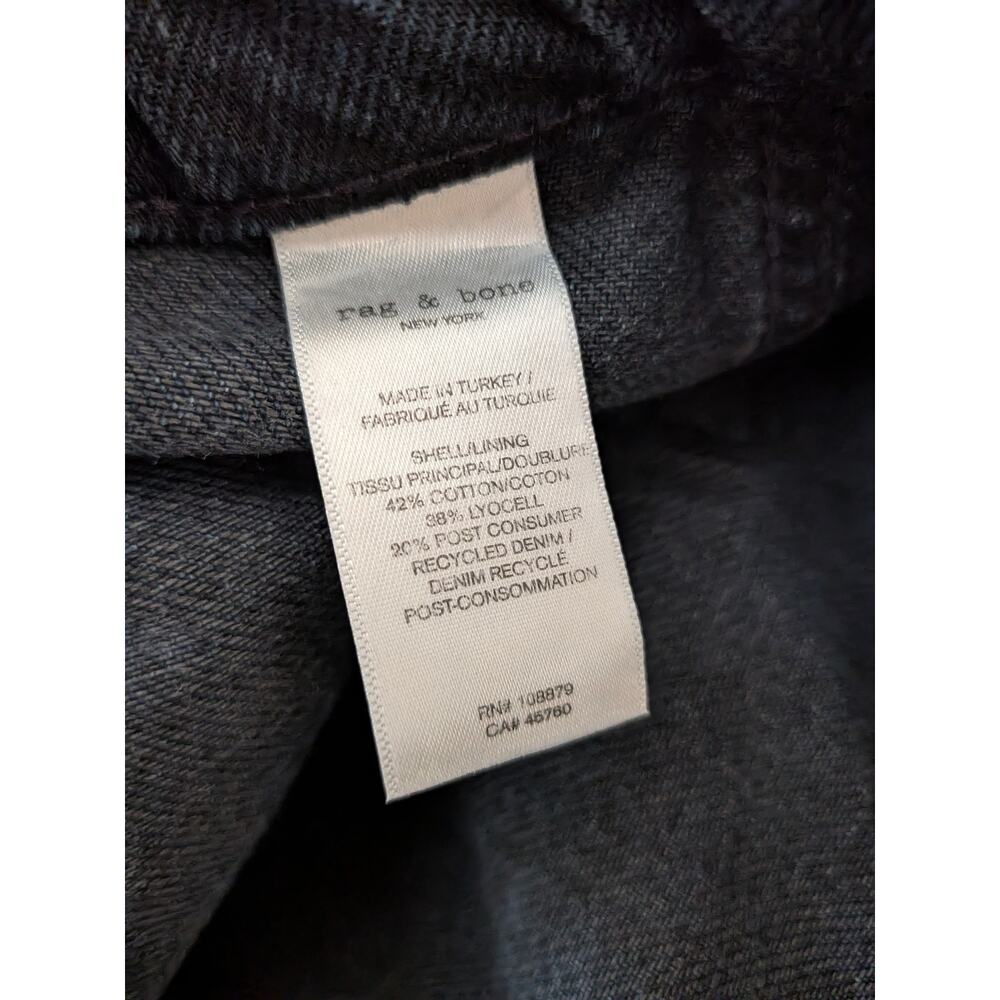 Rag & Bone Marina Mid Rise Wide Leg Jeans Dark Wash Size 27 Minimalist Designer - Picture 8 of 14